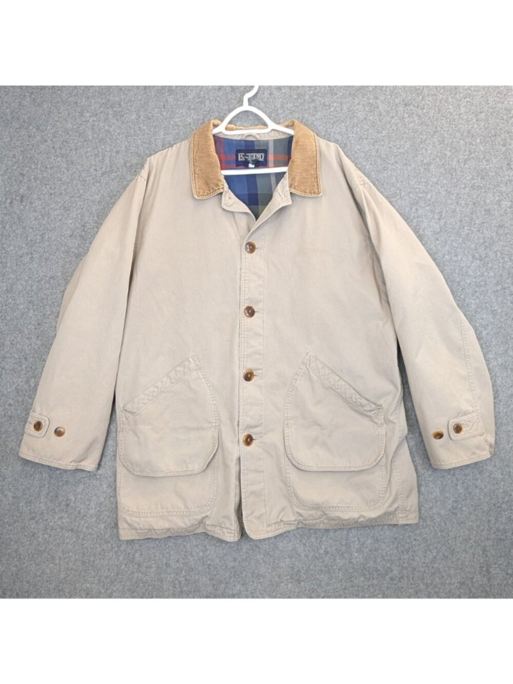 Lands End Mens XL Tall Canvas Barn Coat Flannel Lined Chore Jacket Workwear XLT - Picture 9 of 12